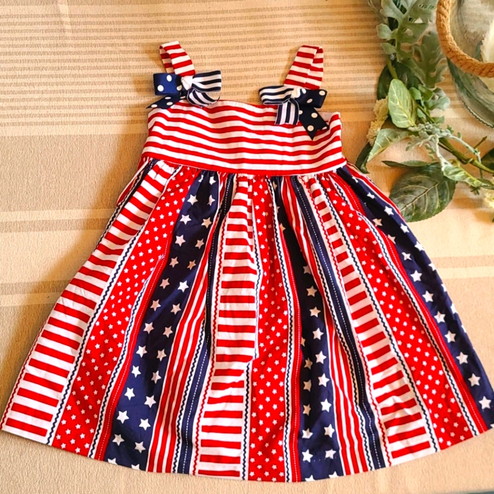 Bonnie Baby Red White & Blue Dress 24Mo